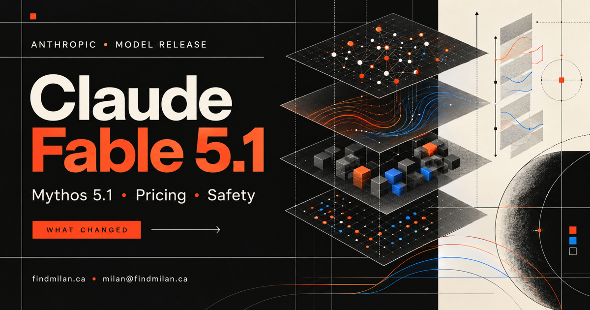 Claude Fable 5.1 and Mythos 5.1 guide showing model layers, pricing, and safety in a technical editorial graphic